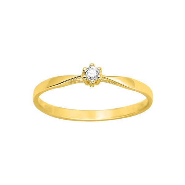 Solitaire diamant 0.04ct Or Jaune 750