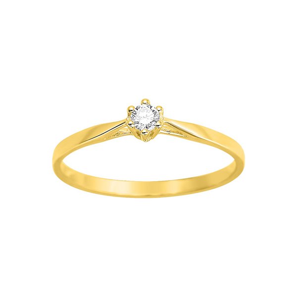 Solitaire diamant 0.08ct Or Jaune 750