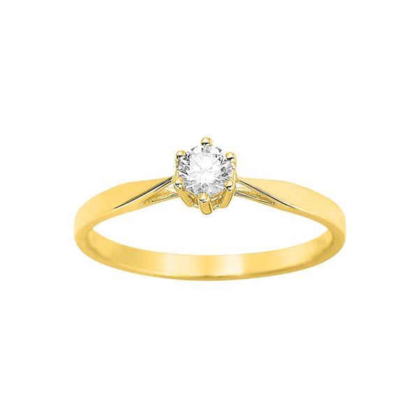 Solitaire diamant 0.18ct Or Jaune 750