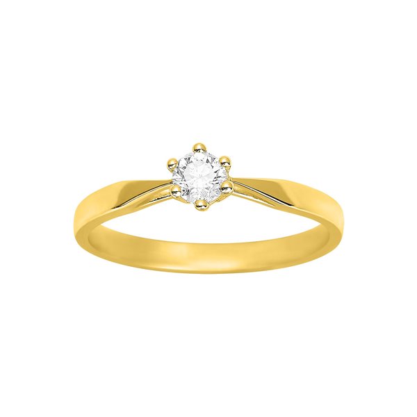 Solitaire diamant 0.23ct Or Jaune 750