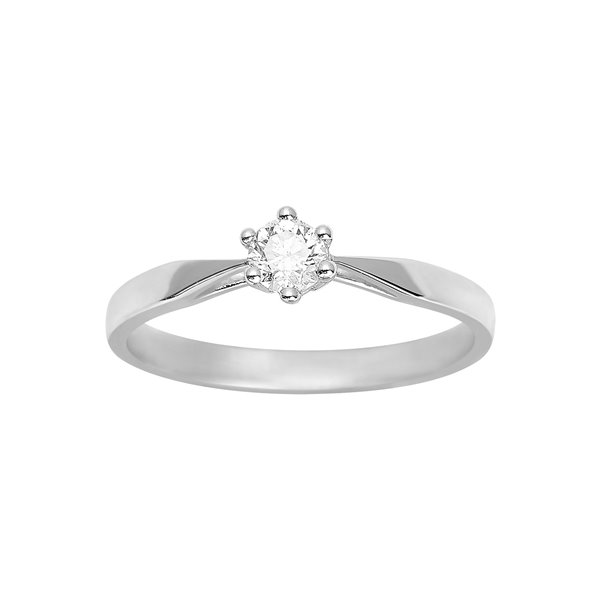 Solitaire diamant 0.23ct Or Blanc 750