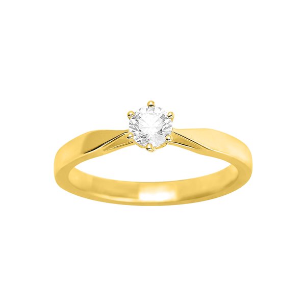 Solitaire diamant 0.30ct Or Jaune 750