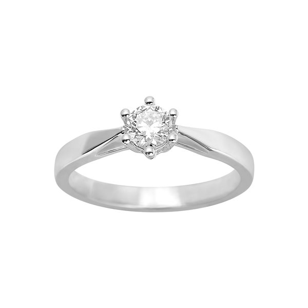 Solitaire diamant 0.35ct Or Blanc 750