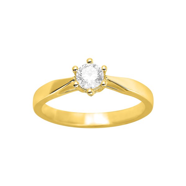 Solitaire diamant 0.35ct Or Jaune 750