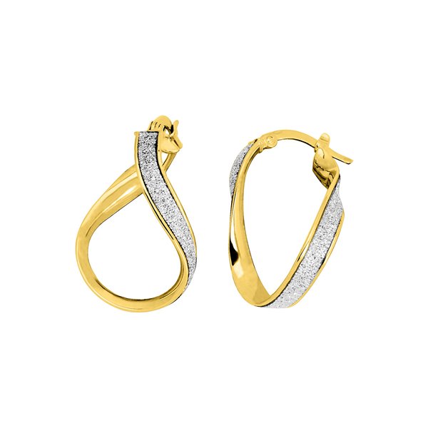 Boucles d'oreilles créoles Or Jaune 375 glitter