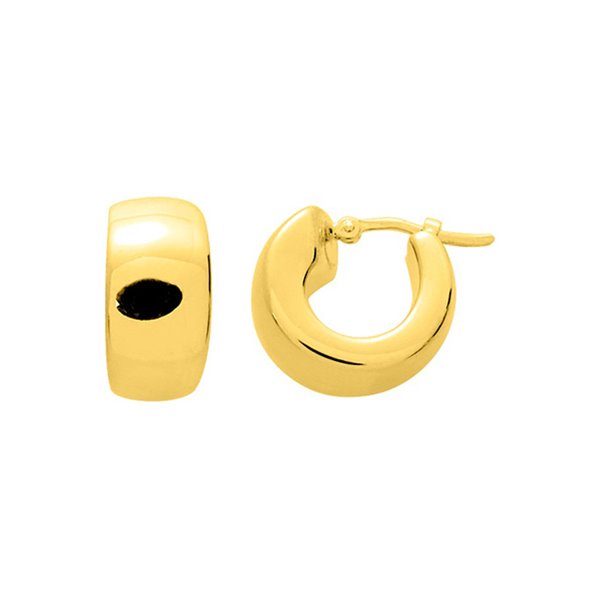 Boucles d'oreilles créoles électroformées Or Jaune 750