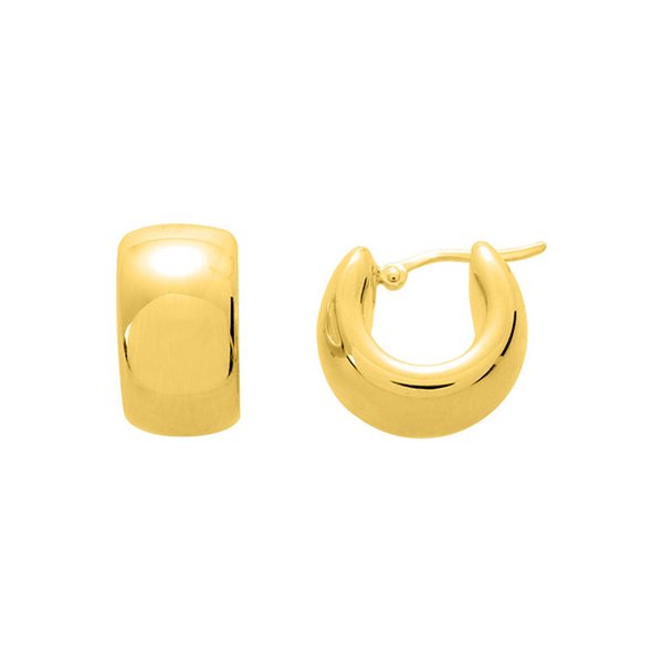 Boucles d'oreilles créoles électroformées Or Jaune 750