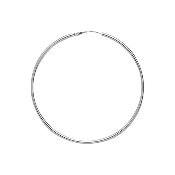 Créoles fil rond Or Blanc 750 45mm