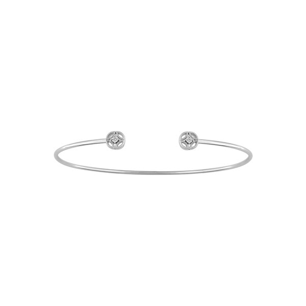 Bracelet jonc diamant 0.04ct Or Blanc 750