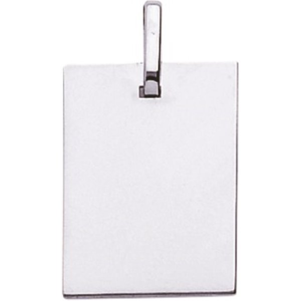 Plaque rectangle Or Blanc 750