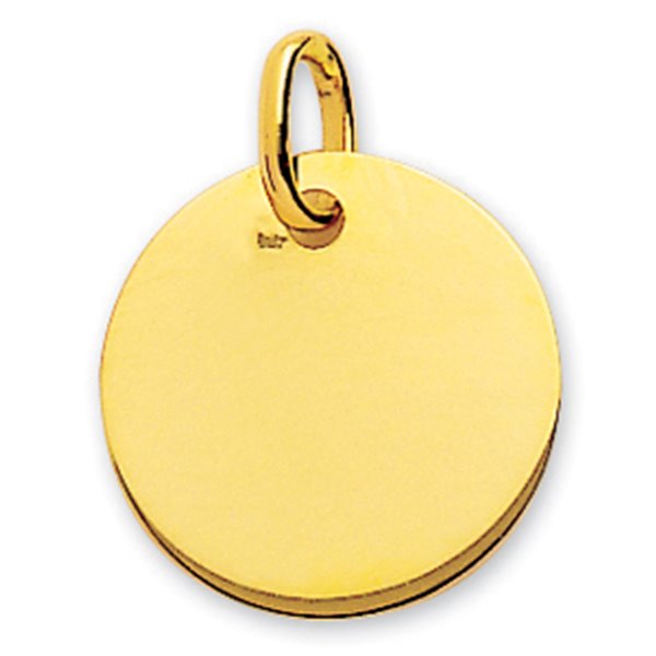 Plaque ronde Or Jaune 750