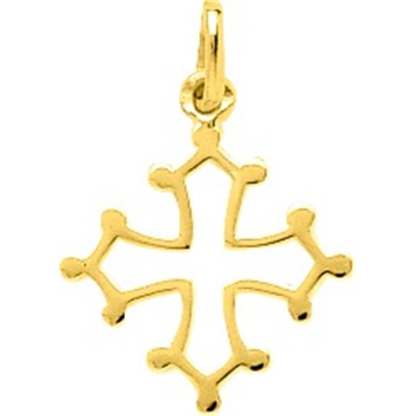 Pendentif Croix occitane Or Jaune 750