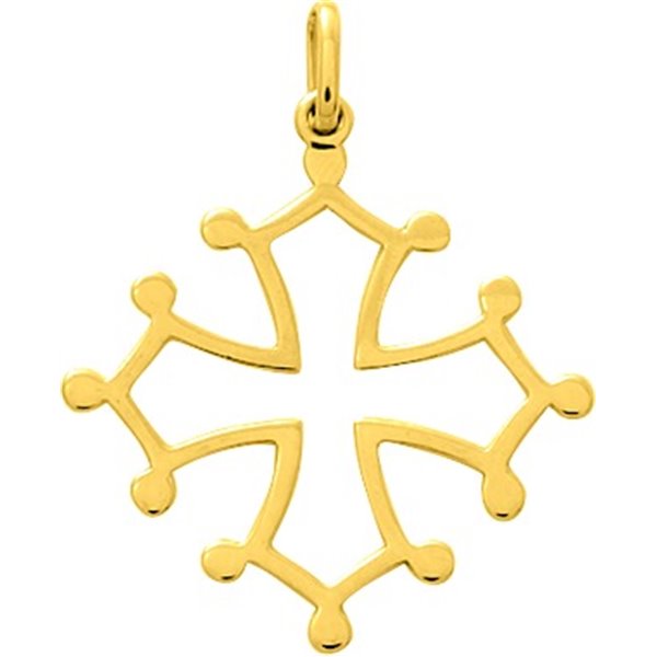 Pendentif Croix occitane Or Jaune 750