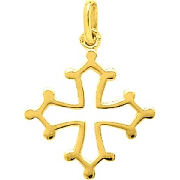 Pendentif Croix occitane Or Jaune 750