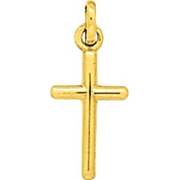 Pendentif croix fil Or Jaune 750