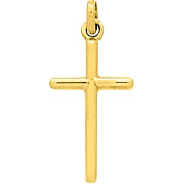 Pendentif croix fil Or Jaune 750