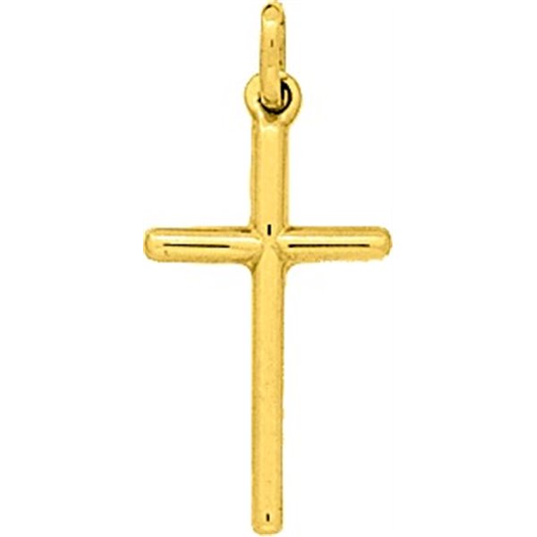 Pendentif croix fil Or Jaune 750