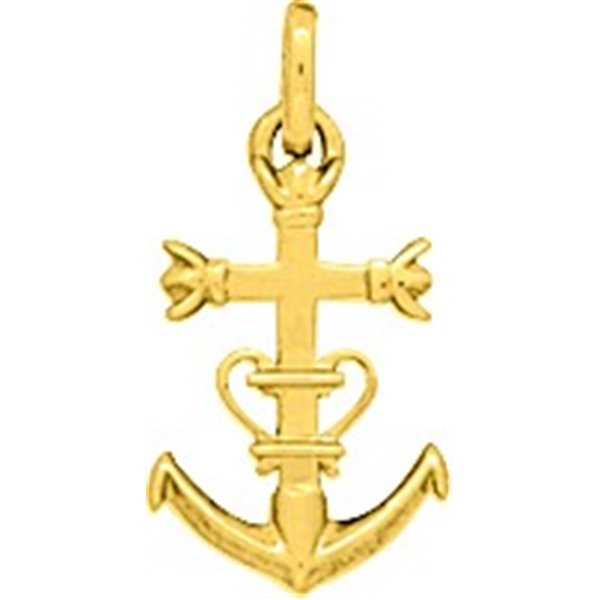 Pendentif Croix camarguaise Or Jaune 750