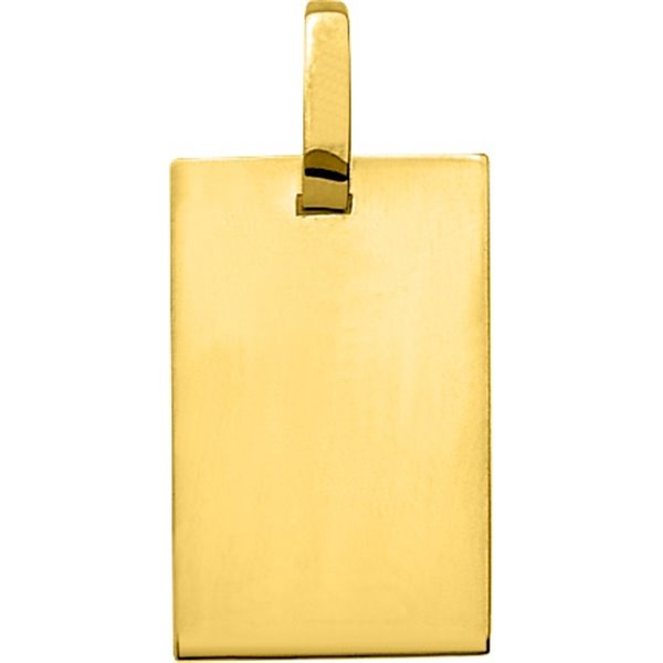 Plaque rectangle GM Or Jaune 750