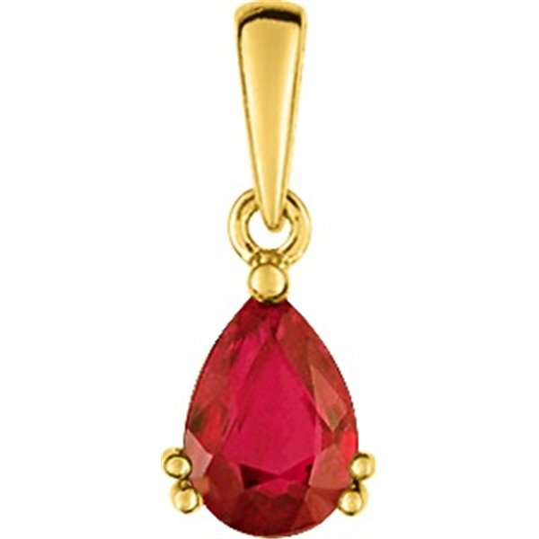 Pendentif rubis 0.93 Or Jaune 750