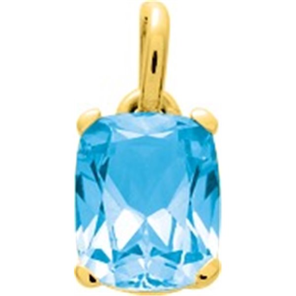 Pendentif topaze bleue traitée Or Jaune 750