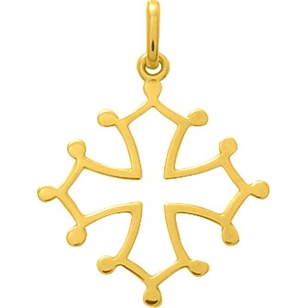 Pendentif Croix occitane Or Jaune 750