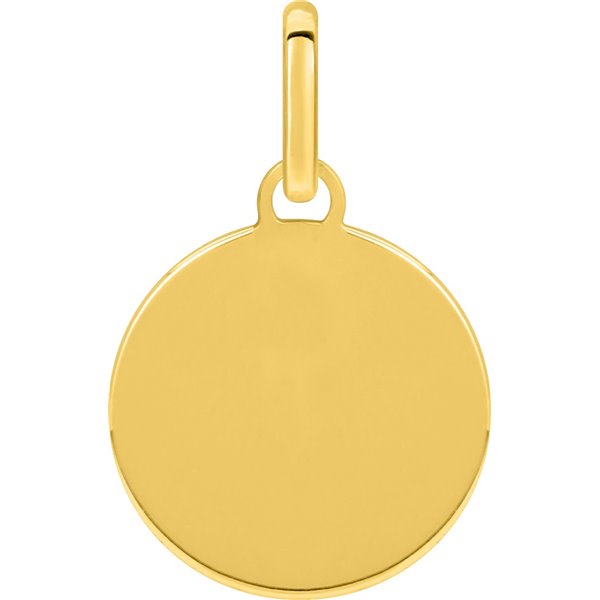 Pendentif jeton Or Jaune 375