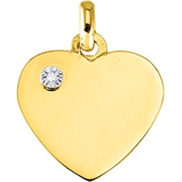 Pendentif diamant 0.006ct Or Jaune 375