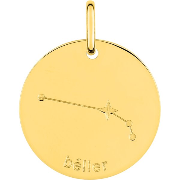 Médaille Bélier Or Jaune 375