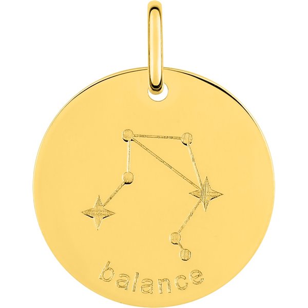 Médaille Balance Or Jaune 375