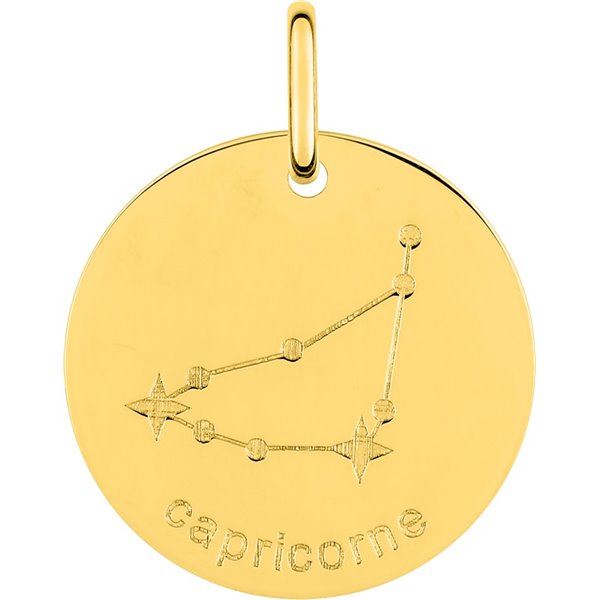 Médaille Capricorne Or Jaune 375