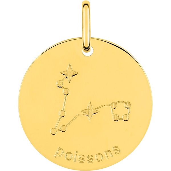 Médaille Poissons Or Jaune 375