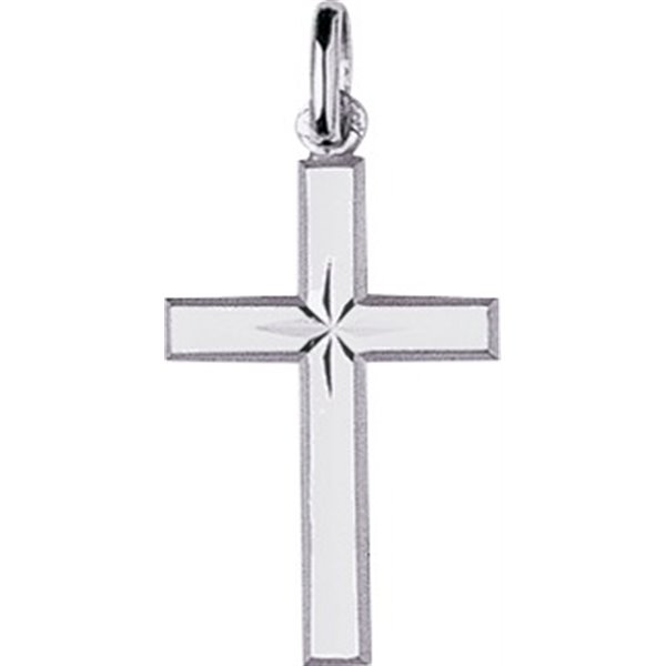 Pendentif croix Or Blanc 750