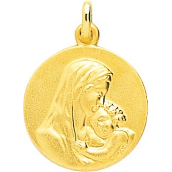 Médaille Or Jaune 375 vierge enfant