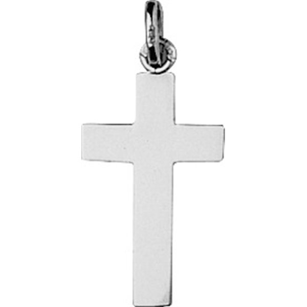 Pendentif croix Or Blanc 750