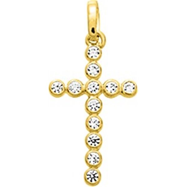 Pendentif oxyde(s) de zirconium Or Jaune 750