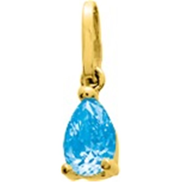 Pendentif topaze bleue traitée Or Jaune 750