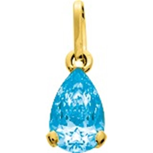 Pendentif topaze bleue traitée Or Jaune 750