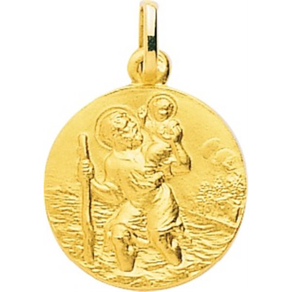 Médaille Saint Christophe Or Jaune 375