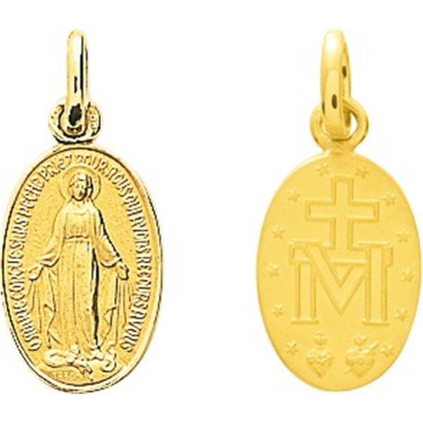 Medaille vierge Or Jaune 375