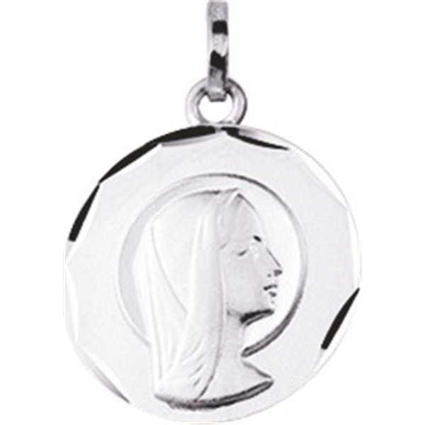 Médaille vierge Or Blanc 375