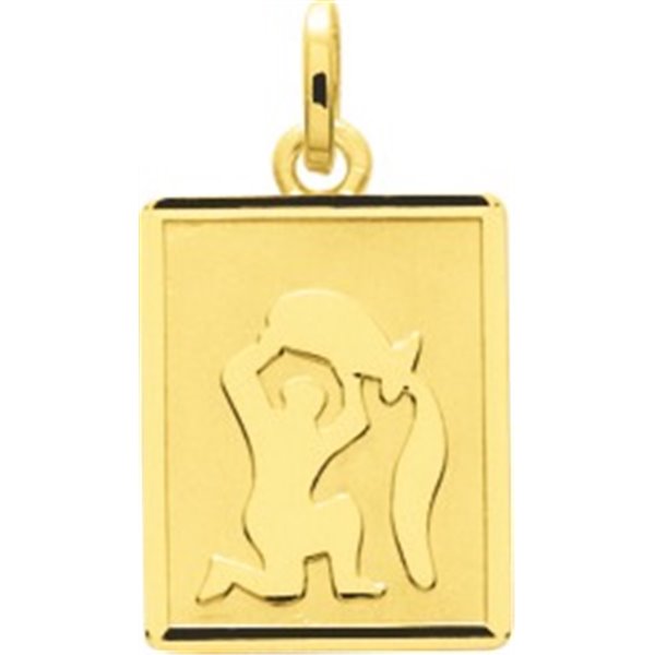 Pendentif zodiaque Verseau Or Jaune 750