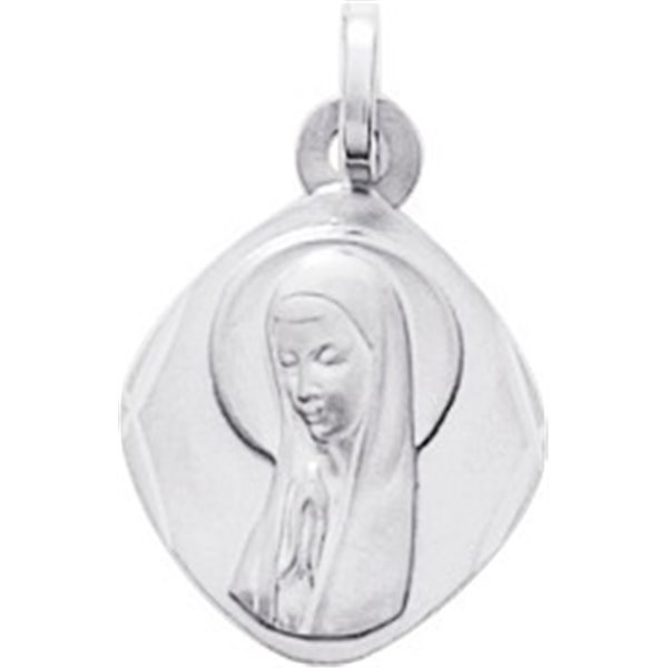 Médaille vierge Or Blanc 375