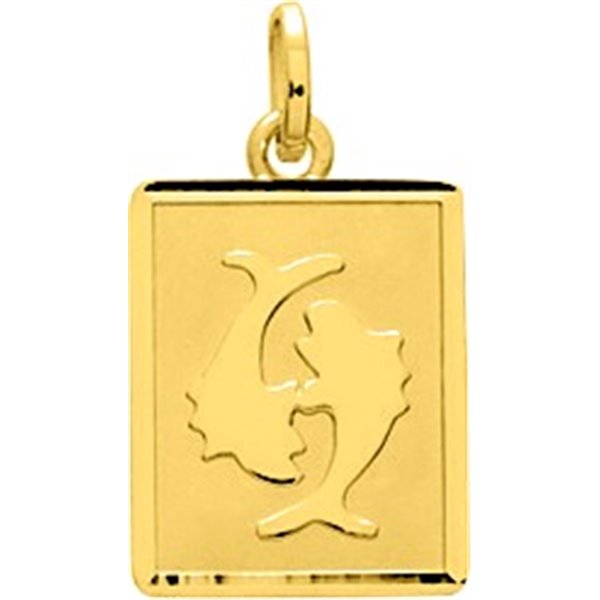 Pendentif zodiaque Poissons Or Jaune 750