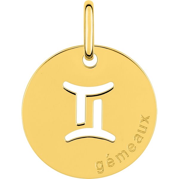 Pendentif zodiaque Gémeaux Or Jaune 750