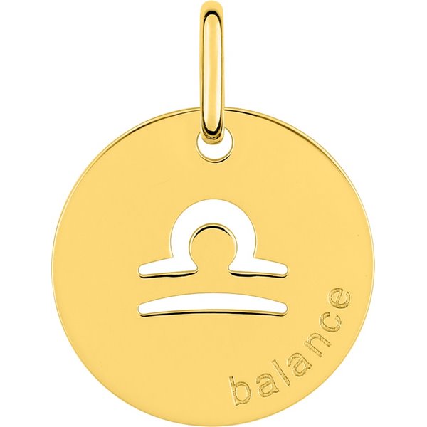 Pendentif zodiaque Balance Or Jaune 750