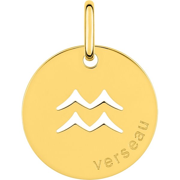 Pendentif zodiaque Verseau Or Jaune 750