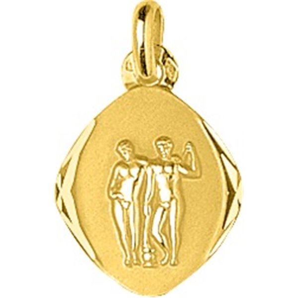 Médaille gémeaux Or Jaune 750