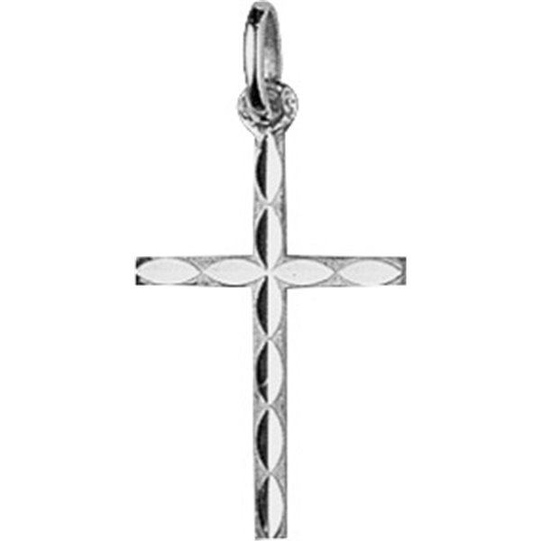 Pendentif croix Or Blanc 750