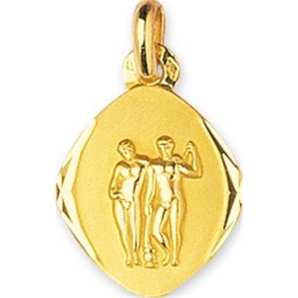 Médaille gémeaux Or Jaune 375